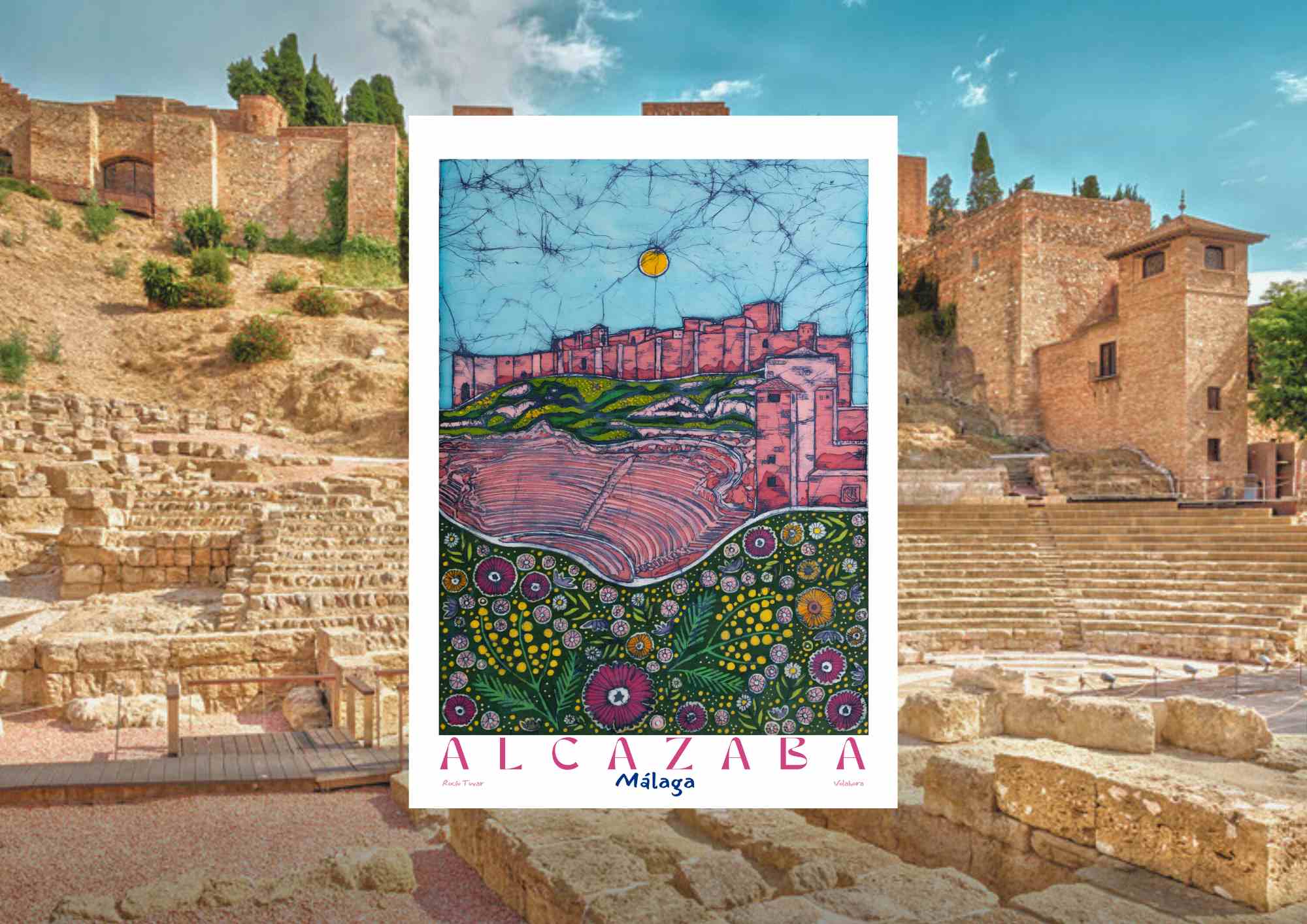 La Alcazaba de Málaga, murallas árabes frente al mar